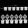 100pcs 6 Cups Paint Pots Strip 10ml/0.34oz Mini Empty Plastic Pigment Cups Jars Art Painting Craft Supplies Storage Containers 2