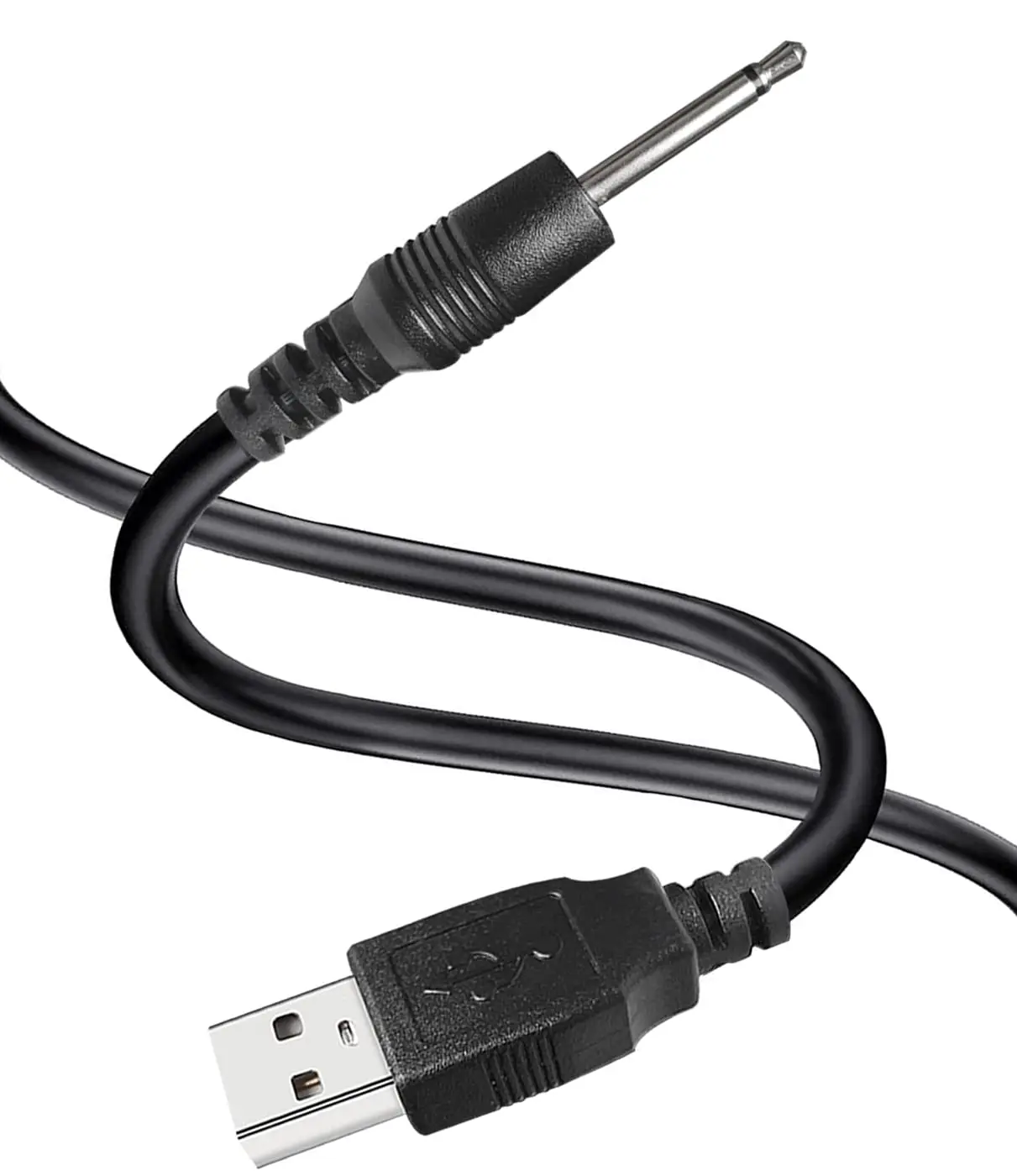 

USB Adapter Cord 2.5mm Replacement DC Charging Cable USB Fast Charging Cable Black