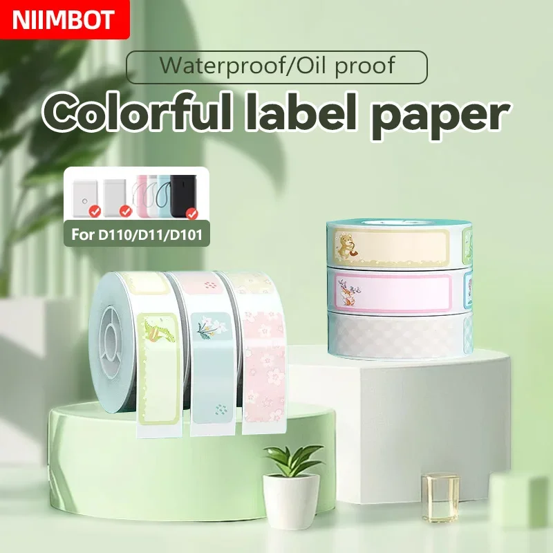 

Niimbot D101 D11 D110 Color Sticker Thermal Label Tag Waterproof Anti-Oil For Mini Portable Printer for mobile sticker paper