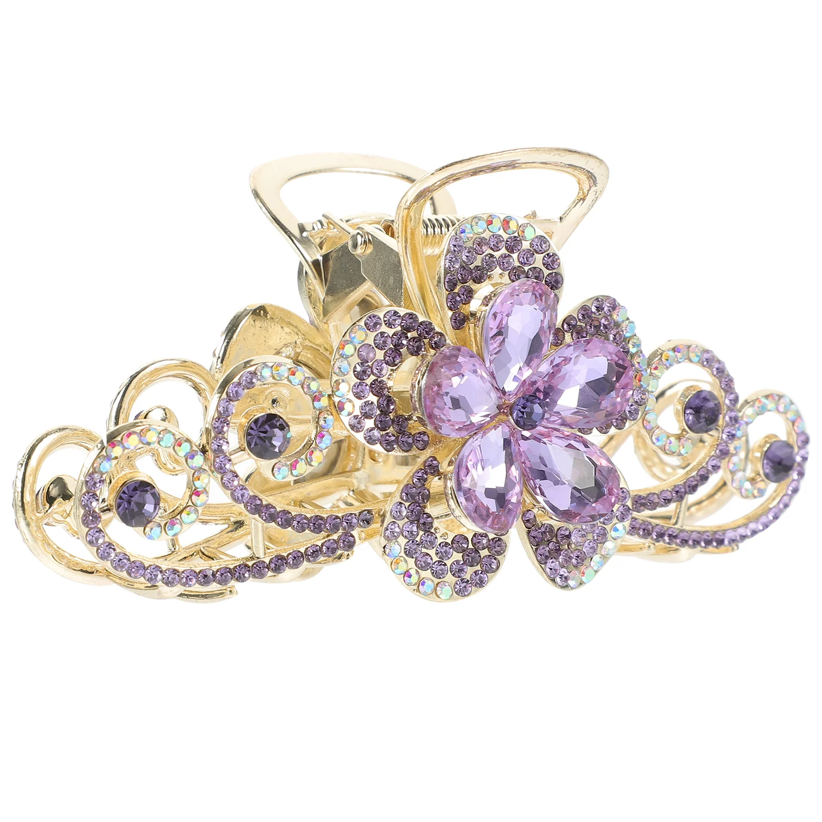 

Large Gripper Decor Hair Clips Women Claw Jaw Hairpin Rhinestones Cute Miss Girl
