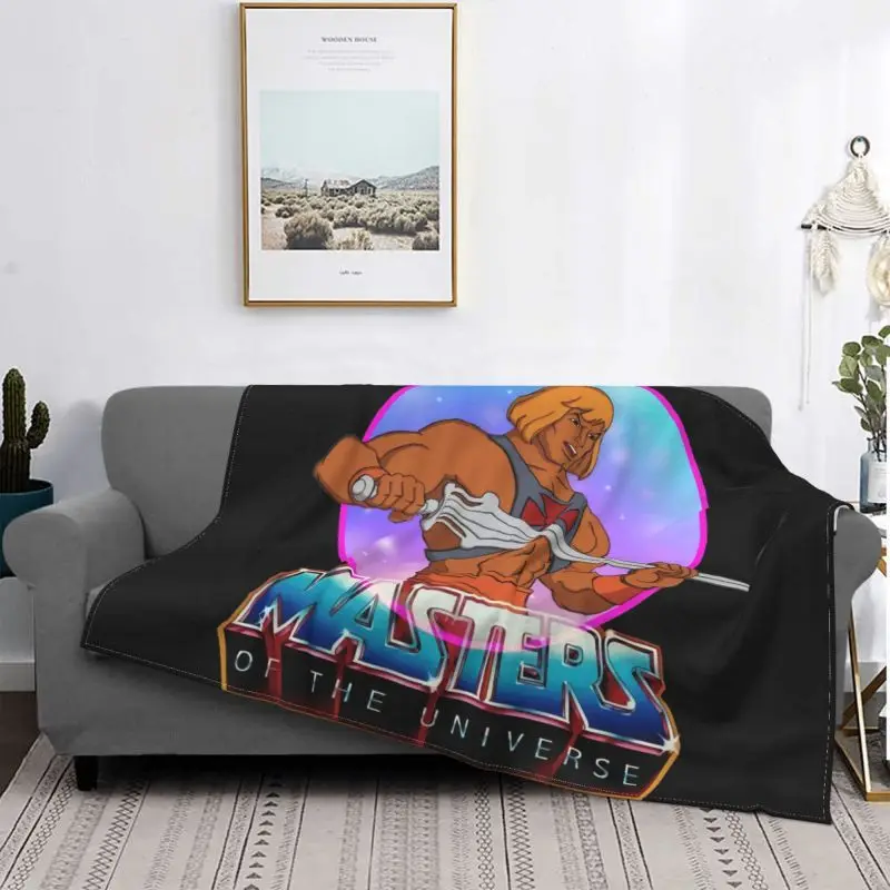Heman Logo 80S 90S Retro Tv Movie Xmas Universe Blanket Casual Sofa Bed Anti-Pilling Sofa Dedicated Home Decotation