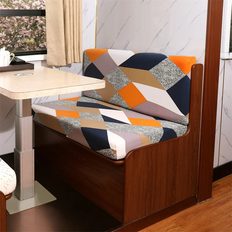 2pcs/set Elastic RV Dinette Cushions Covers RV Spandex Sofa Seat Slipcover Washable Furniture Protector for Camper Car Bench