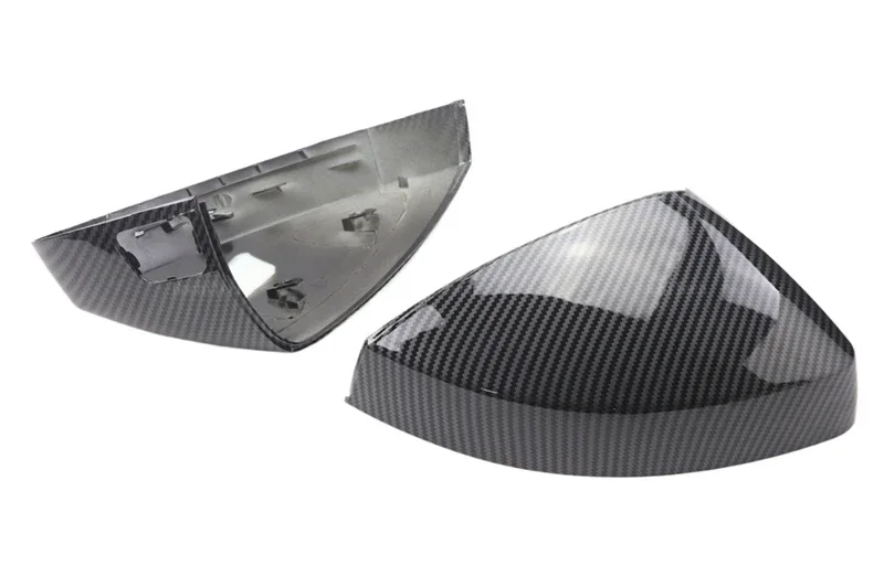 Schwarzes Carbonfaser-Muster, Spiegelabdeckungspaar für Audi A3 S3 8V RS3 2013–2019, seitliche Assist-Kappen, Overlay-Zubehör – Detail 20