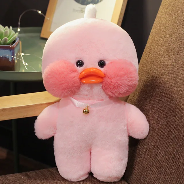 Cute Lalafafanfan Pink Duck With Clothes Soft Stuffed Animals Plush Toy Yellow Duck Doll New Year Birthday Creative Gift For Kid