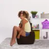 Reading, and Watching TV,  Chair, Microsuede - Chocolate 1
