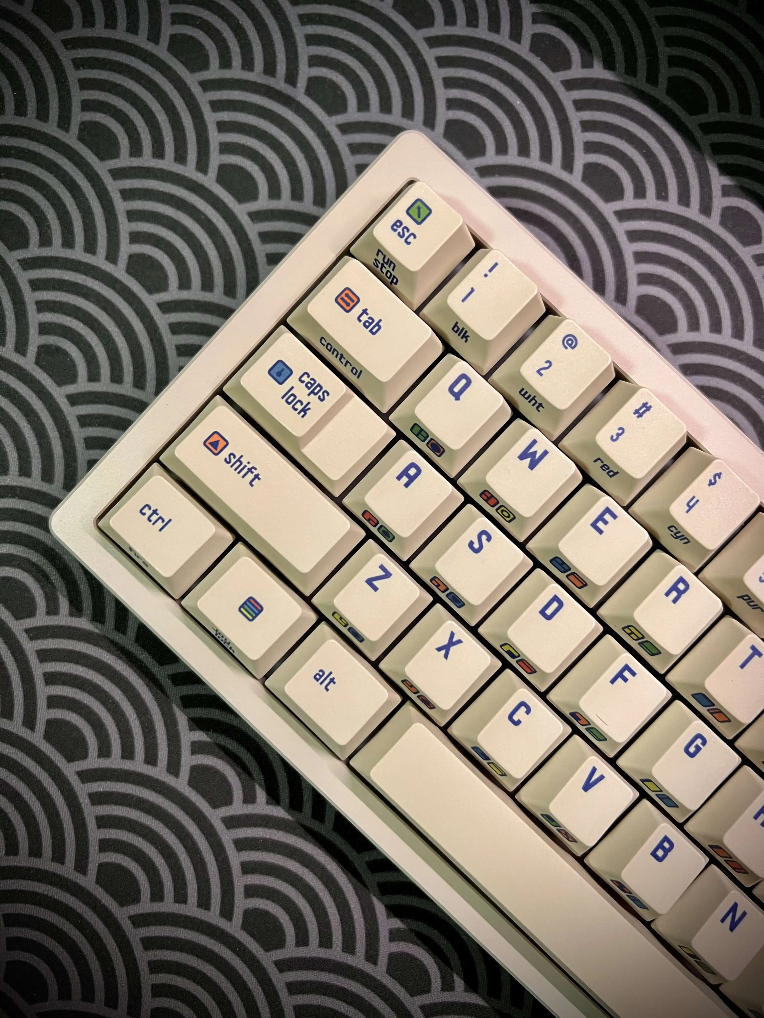 C64, PBT Keycaps, Perfil cereja, sublimação, teclado mecânico com ISO Enter
