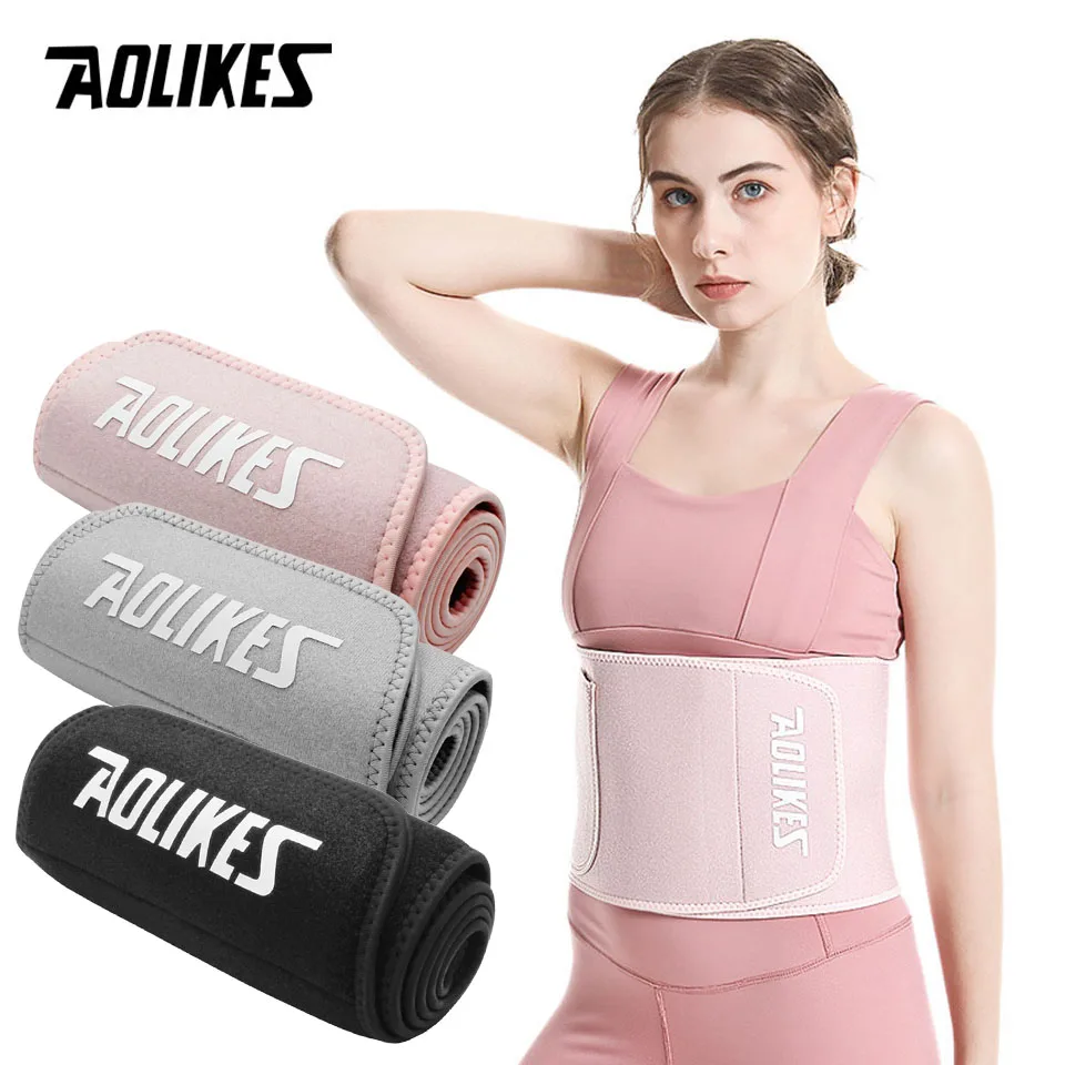 

AOLIKES New Waist Trimmer Silver Ions Sweat Belt for Women Men Sports Running Body Shaper Belly Slimming Waist Trainer