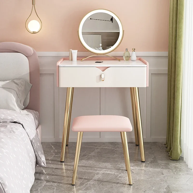 

Corner Modern Simple New Style Italian Light Luxury Superior Sense Solid Wood Slate Dressing Table Bedroom Small Makeup Tables