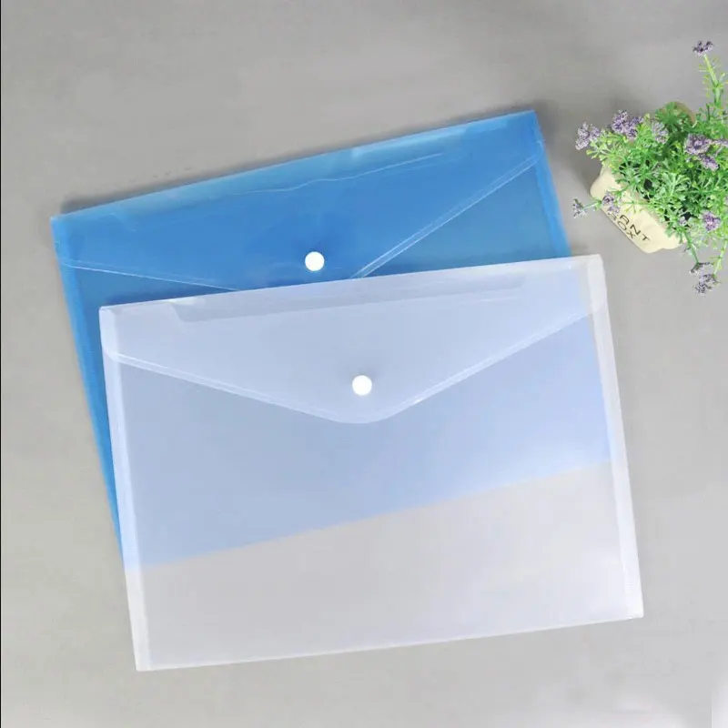 Buste per File A4 cartelle per documenti in plastica trasparente con  pulsante Horizon verticale per l