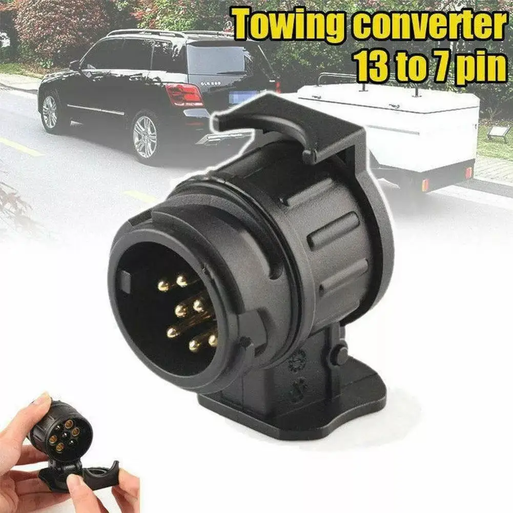 Trailer Plug Adapter 13 To 7-pin Trailer Truck Electric Traction Converter Traction Rod Plug Adapter Socket European Plug Socket