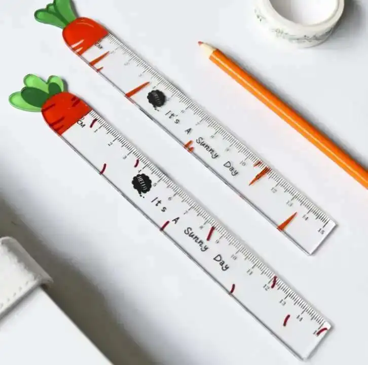 1 Piece Cute Kawaii Carrot Cactus Straight Ruler Rabbit Bunny Measuring Gift Stationery Ellen Brook Sewing Drawing Funny