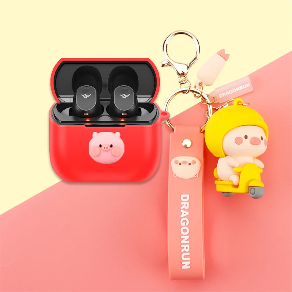 Estojos de Ouvido de Silicone para Skullcandy Mod Capa Protetora com Adorável Chaveiro Bonito Cartoon Anime Toy Story Alienígena Silicone Macio - Image 5
