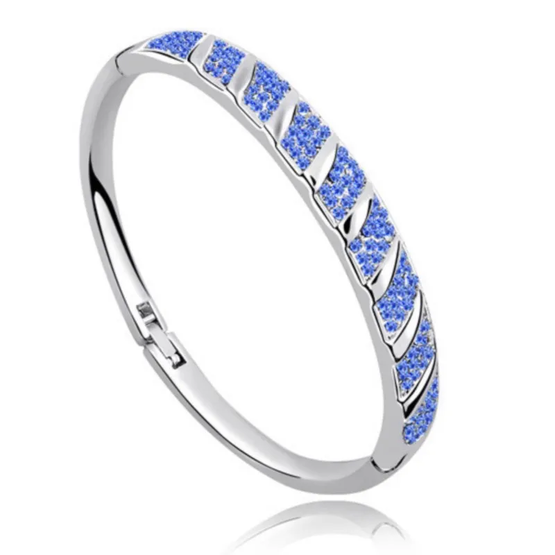 Crystal bracelet Shine rhinestone Circle Cuff bracelet Bangl crystal fashion jewelry charm girl accessories