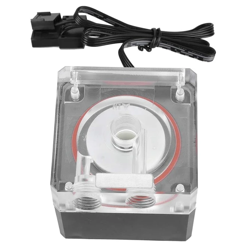 

Water Cooling Pump, 800L/H PC Water Cooling Integrated Mute Water Pump Support PWM For CPU Cooling System
