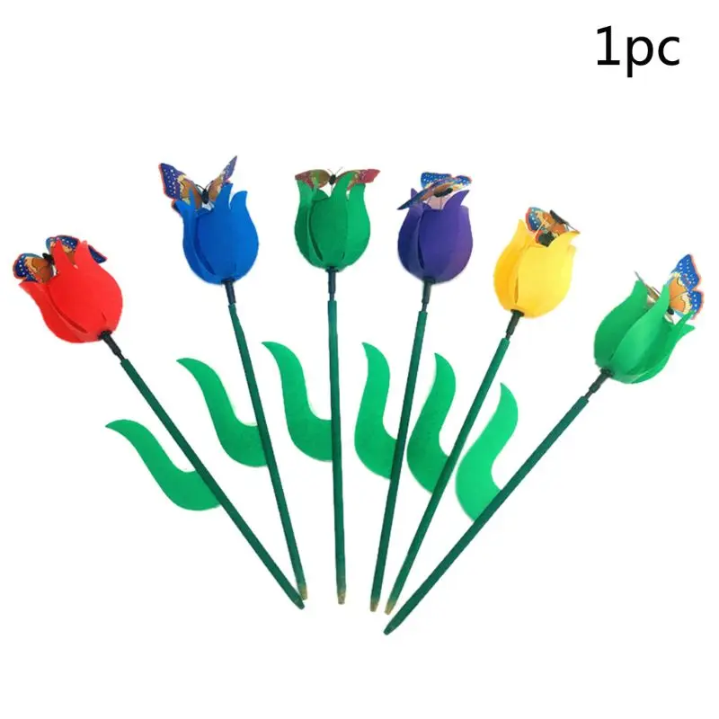 Garden Wind Spinner Tulip Windmill Balcony Lawn Decor Large Pinwheel Child Rotate Summer Wind Toy Camping Decoration