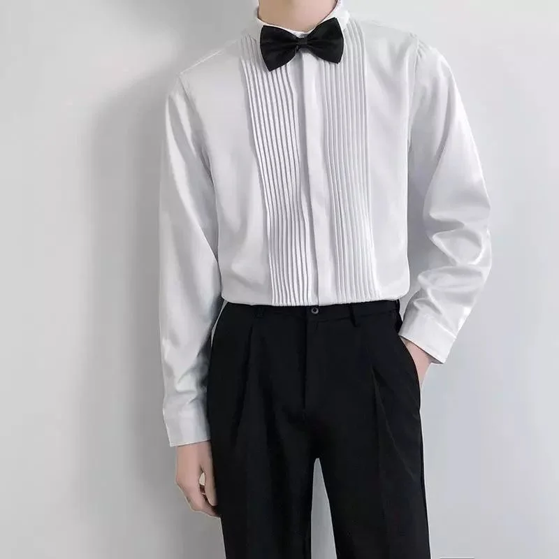 74 Dress shirt bow tie shirt swallow tie groom best man wedding shirt