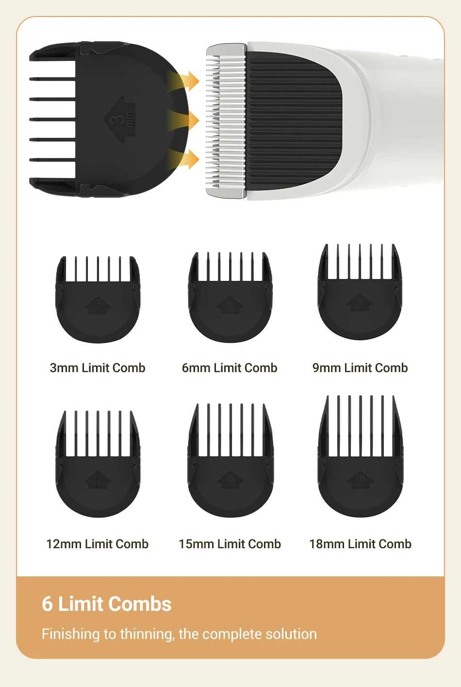 ROJECO Electric Dog Hair Trimmer Professional Pet Hair Clipper Shaver Haircut Pe
