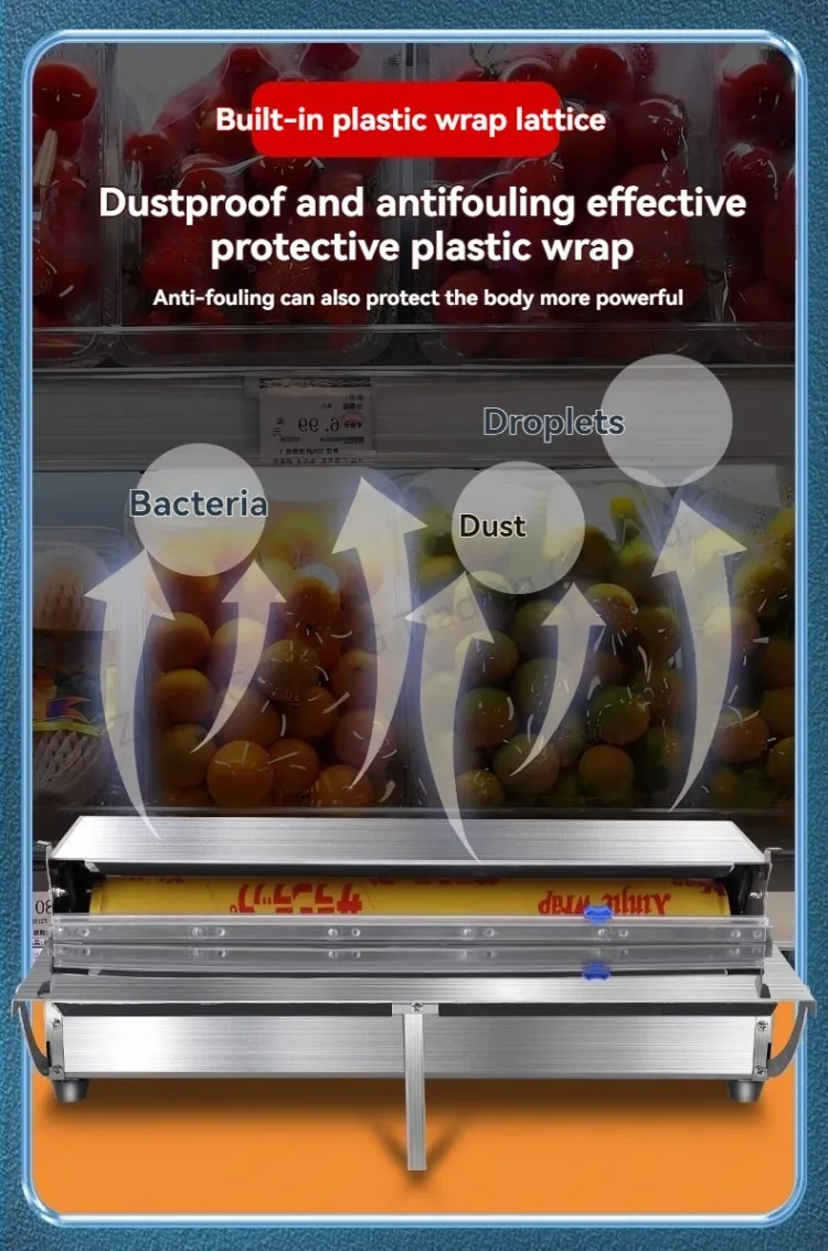 Plastic Wrap Baler Commercial Packaging Supermarket Vegetables and Fruits Sealin