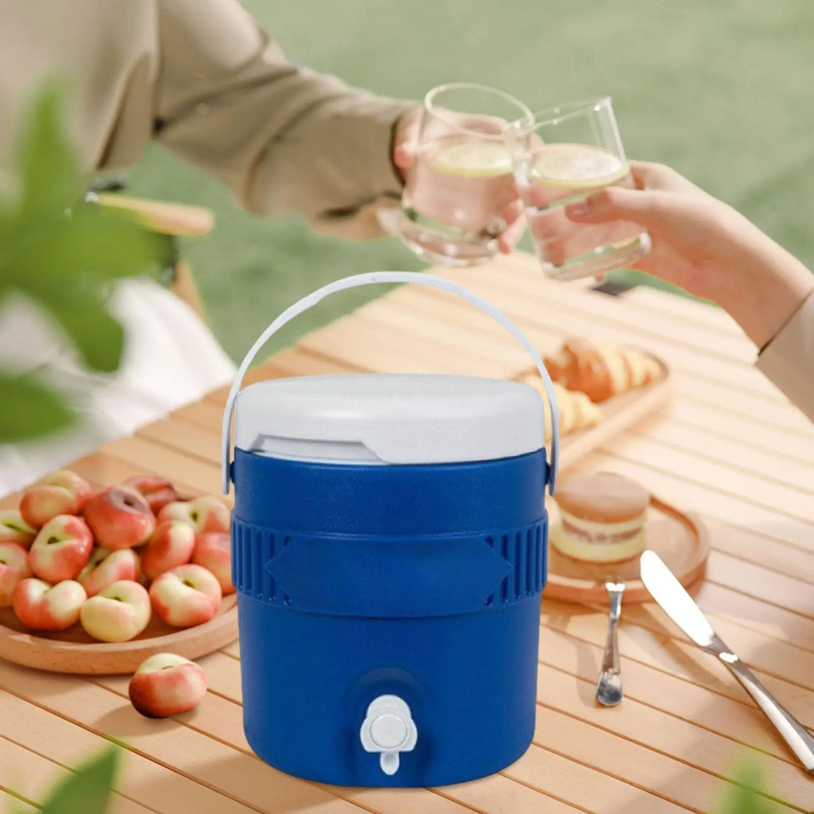 3.8L Insulated Camping Cooler Water Jug Barrel Portable Multifunction Ice Water