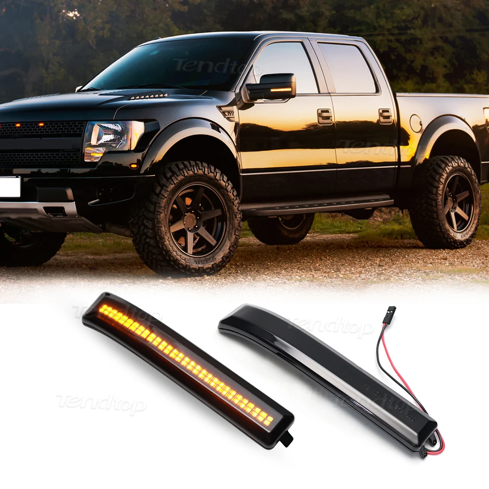 

Dynamic DRL Blinker LED Turn Signal Light Indicator Side Mirror Lamp For Ford F-150 F150 04-14 Raptor Expedition Lincoln Mark LT