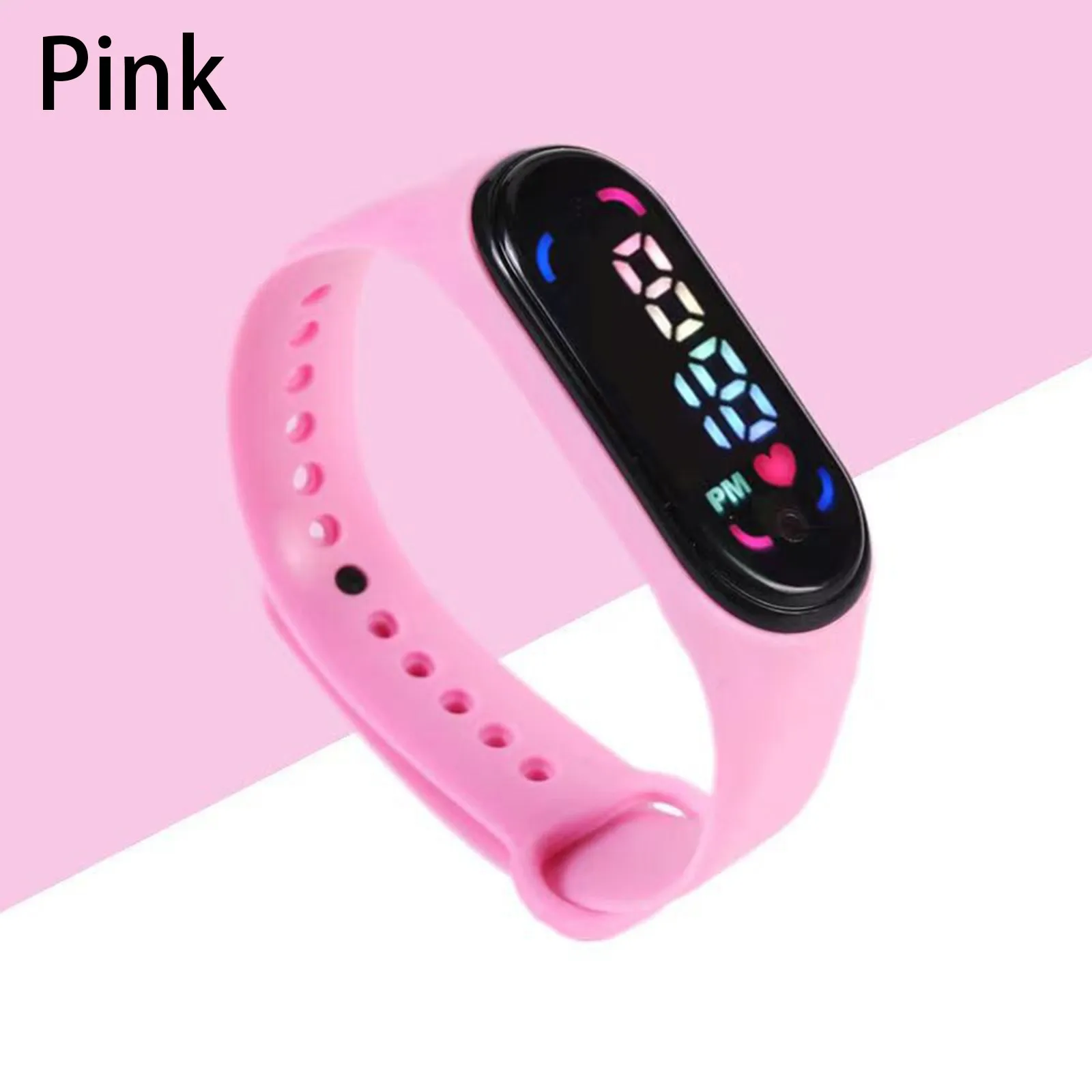 

Fashion Digital Watches For Children Round Belt High Quality Quartz Wristwatch Silica Gel Business Mechanisms Luxury Reloj