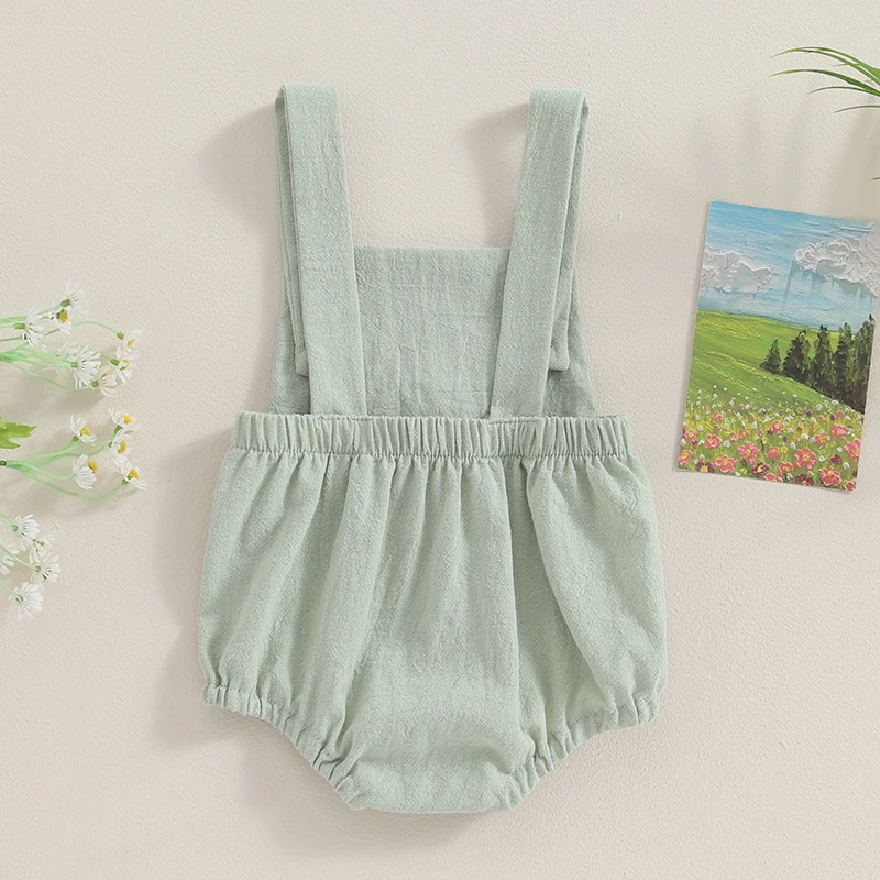 0-12M Infant Baby Girls Boys Cute Romper Sleeveless Cartoon Duck Print Suspender Jumpsuit for Newborn FOCUSNORM baby rompers,cotton jumpsuit,baby jumpsuit,baby clothing