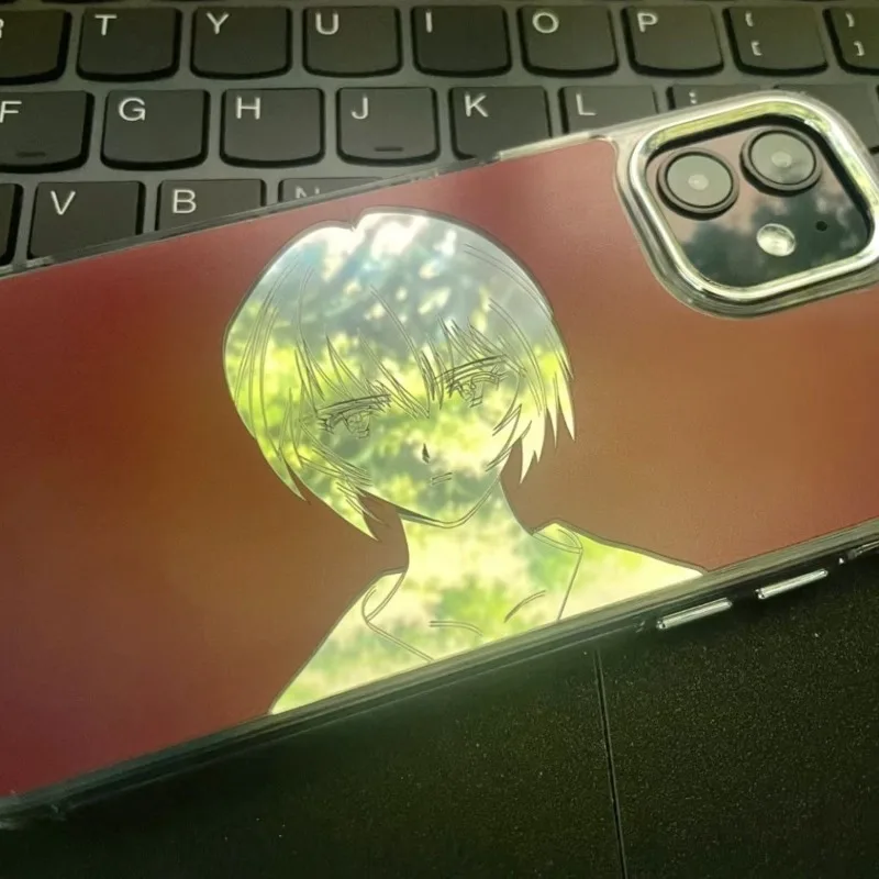 Neon Genesis Evangelion Asuka Mirror Material Phone Case - EVA Protective Cover and Birthday Gift