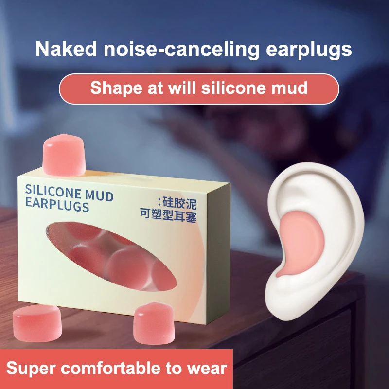 6 Pcs Silicone Ear Plugs Reusable Earplugs For Sleeping Swimming Traveling Working Studying Noise Reduction Flexible Ear Plugs