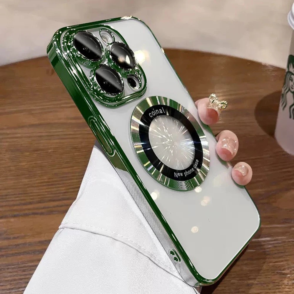 Magnetic Phone Case For iPhone16 15 Pro Max 14 Pro Max Plus Case Silicone Soft Cases For iPhone 13 12 14 15 Pro Mini Back Cover