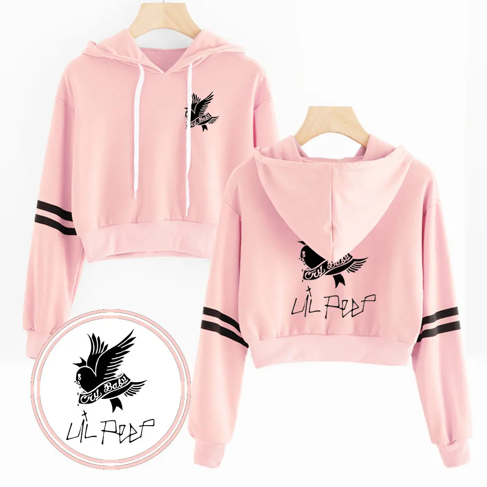 

Lil Peep Women's High Waist Hoodie New Listing Fashion Design Hip Hop Hoody Harajuku Casual Top Sweatshirts Pullovers Full Piece