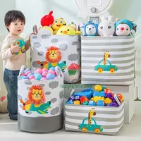 Folding Storage Basket Linen Storage Fabric Wardrobe Office Bedroom Closet Toys Laundry Basket With Handle Storage Organizer New 1