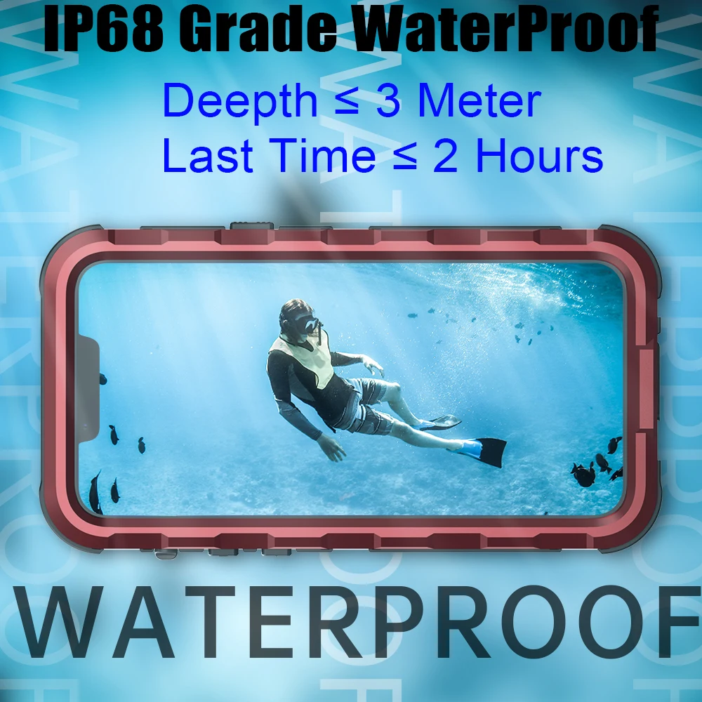 Aluminum Metal Silicone IP68 WaterProof Case For iPhone 14 13 Pro Max Swim Diving Undersea Climbing Military Grade DropProof