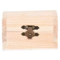 Wooden Vintage Treasure Chest Wood Jewellery Storage Box Case 2
