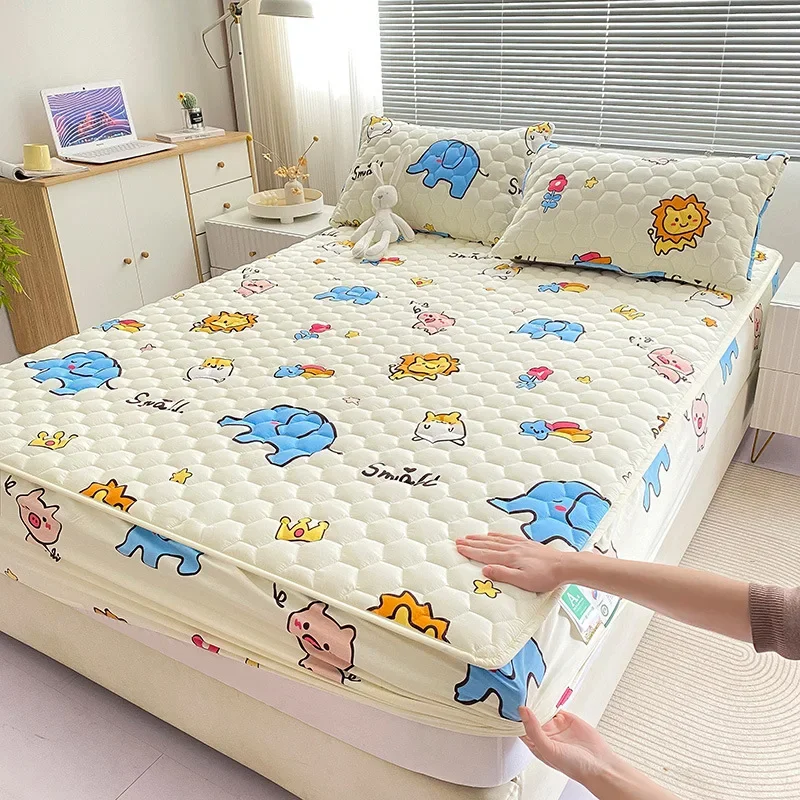 New Class a All Cotton Quilted Fitted Sheet Waterproof to Prevent Leakage of Urine Mattress Cover