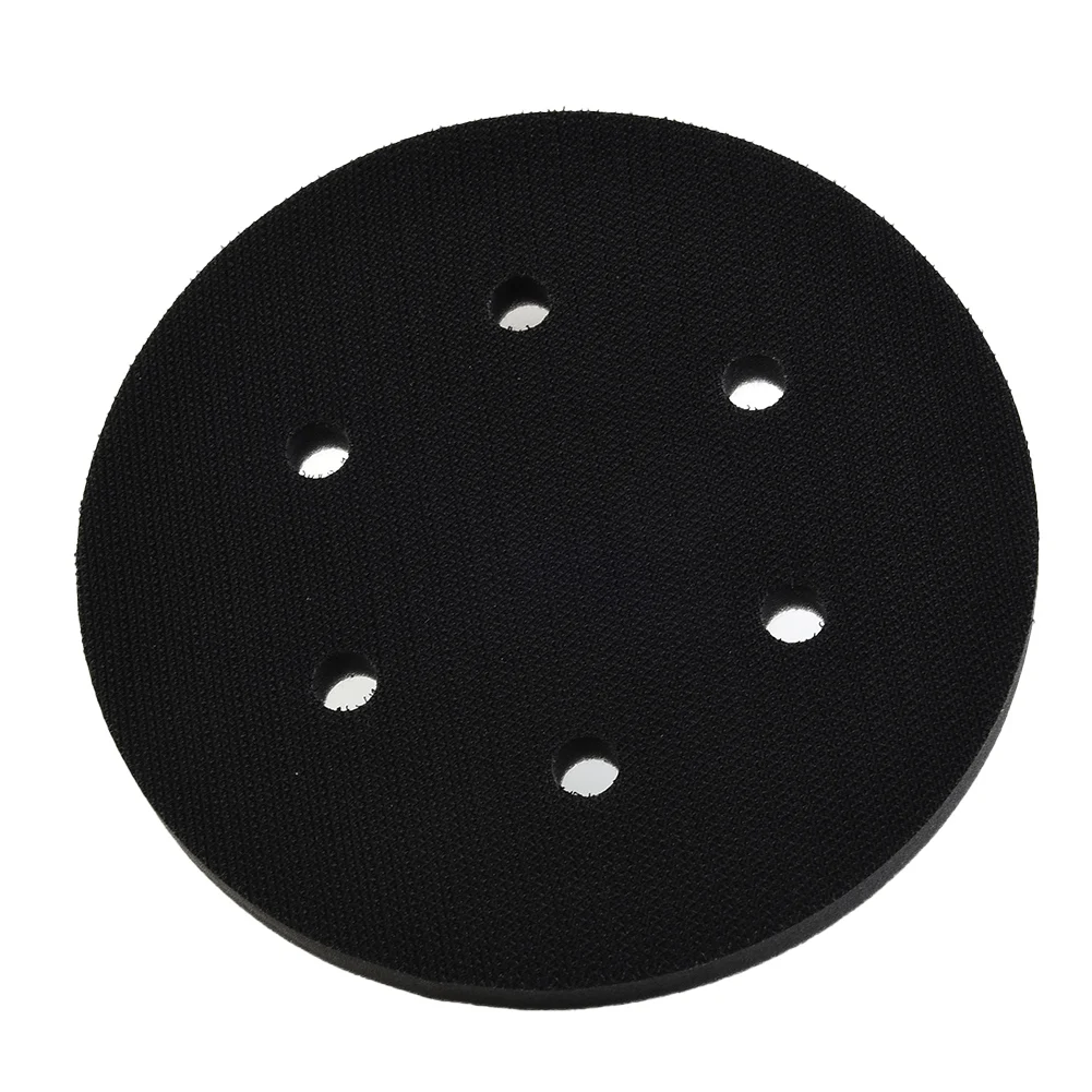 

6inch 150mm Soft Buffer Sponge Interface Cushion Pad For Sanding Pads 6 Holes Hook And Loop Foam Disc For Orbital Sander