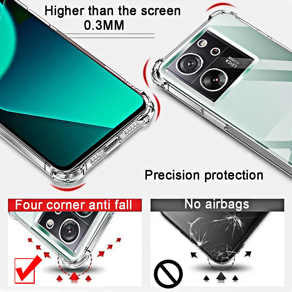 Shockproof Clear Soft TPU Back Phone Case Cover