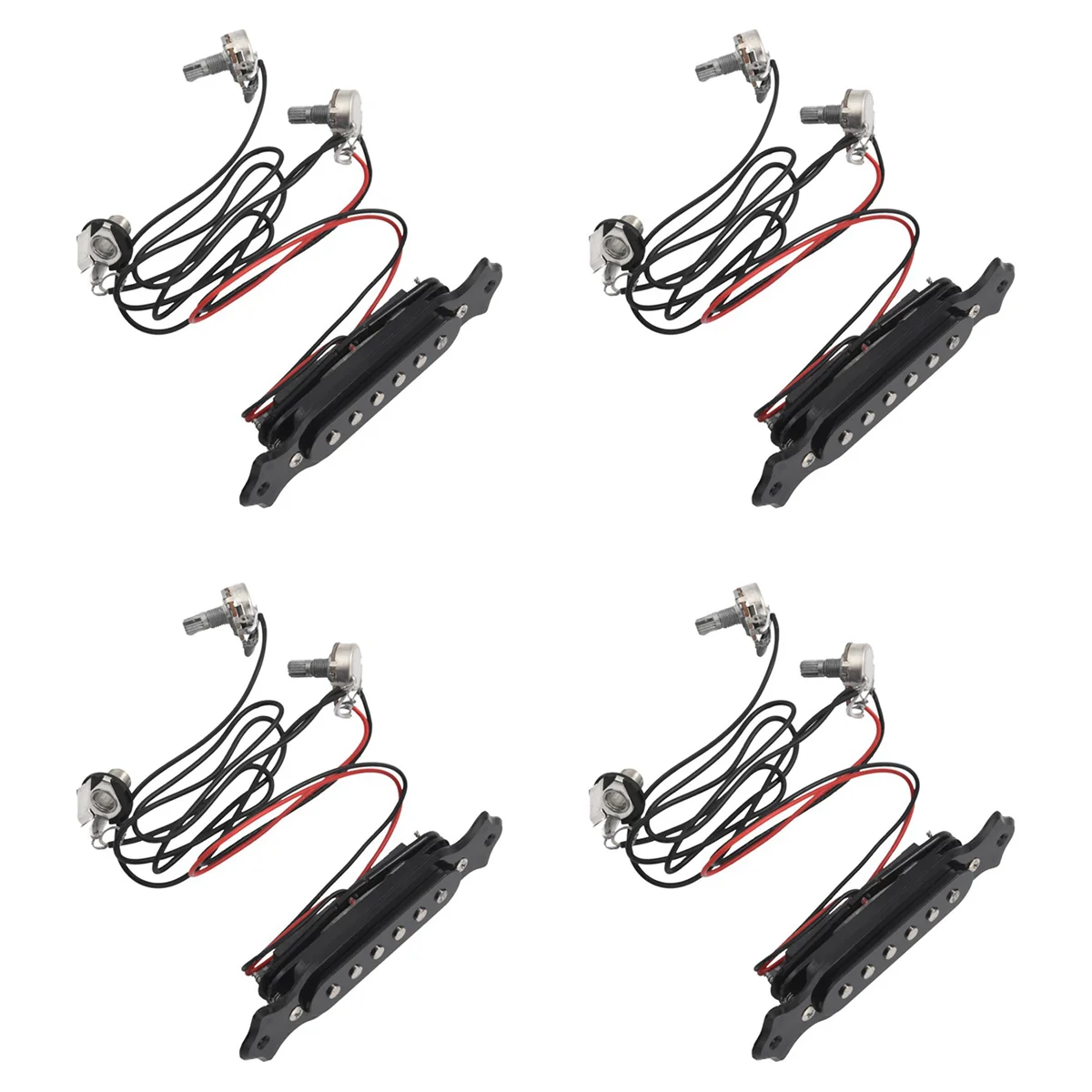BAAU 4X Magnetic Acoustic Pickup for Guitar Black