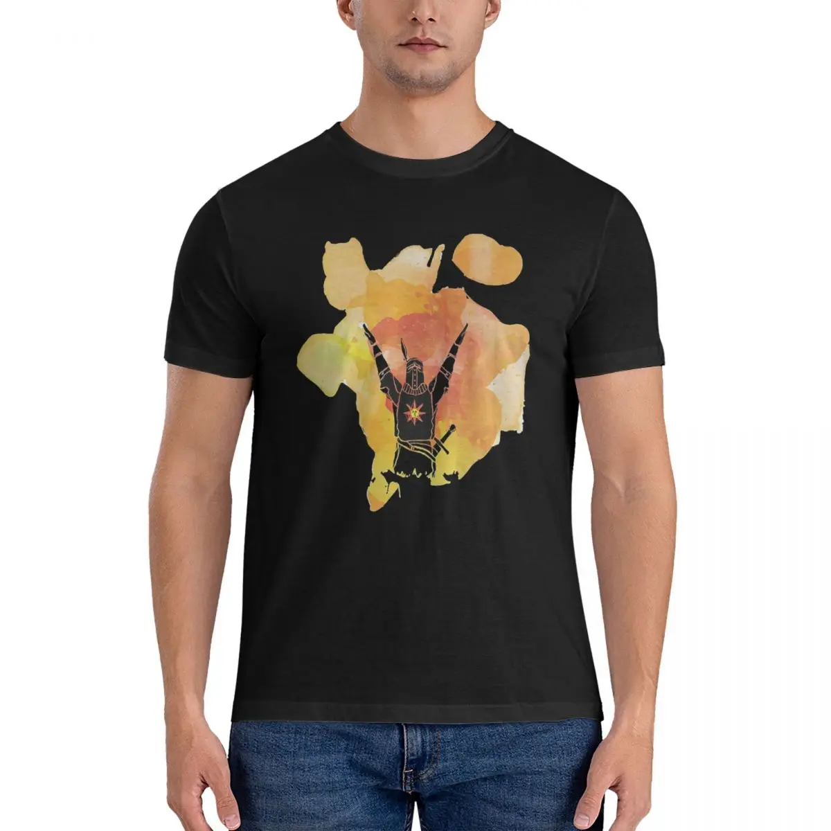 

100% Cotton Incandescent Solaire T-shirt Men's Fashion Oversized T Shirt Men Round Neck Summer Shirts Tops S-6XL