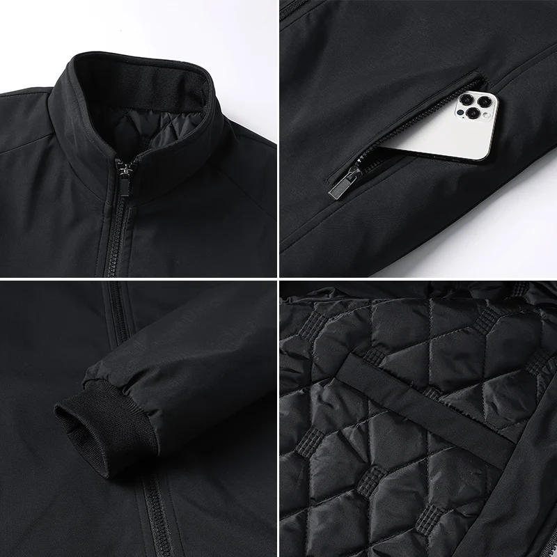 Men Jackets Winter Fleece Thickened Warm Parkas Outerwear Coats Casual Windbreaker Classic Solid Thermal waterproof jacket,mens hoodies