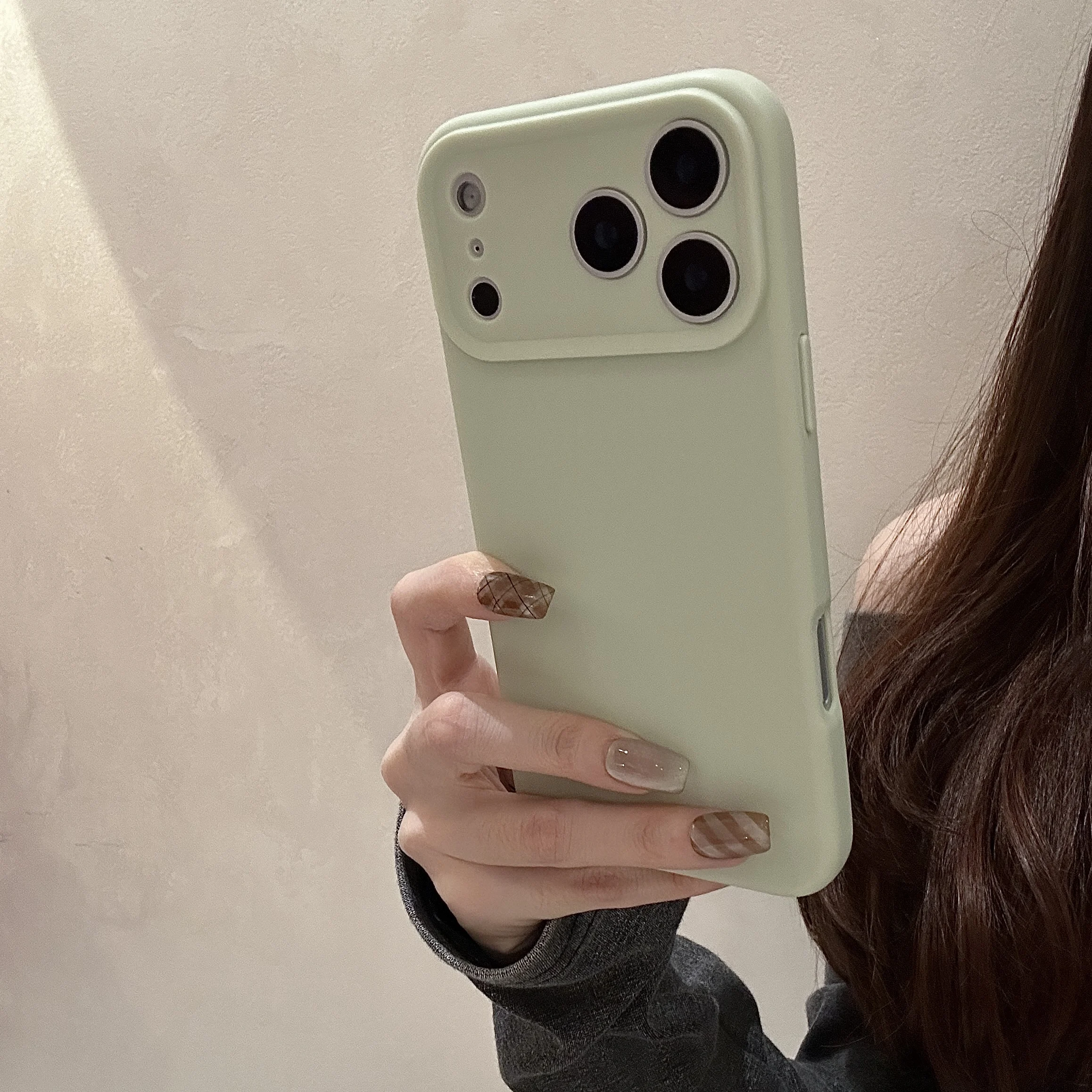 Matte Silicone Shockproof Phone Cover with Camera Protection