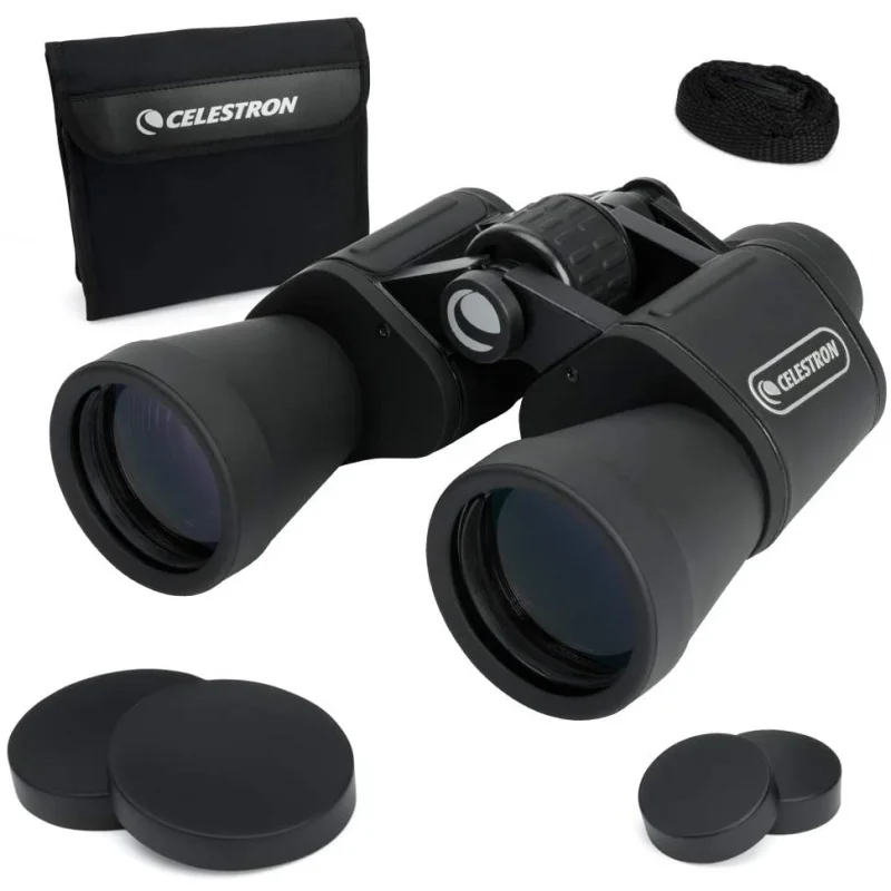 

Celestron-высокомощный телескоп для спортивных астрономических биноклей, Зрительная труба, оптика с многослойным покрытием, низкое ночное видение, 10x50
