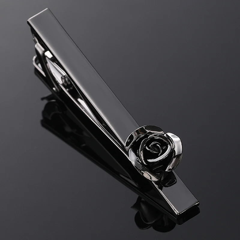 Classic men's and women's Tie Clips High-quality Metal Saxophone Anchor Rose Clip Suit Shirt Accessories Jewelry tie clips