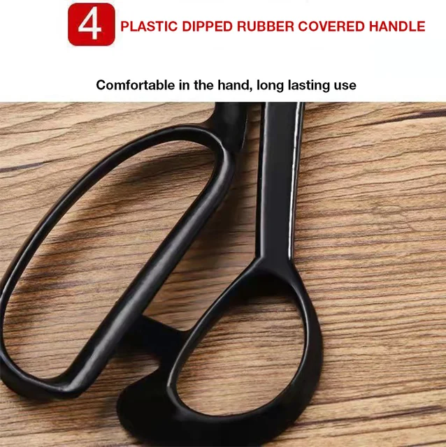 Sharp Leather Scissors, Adult Scissors All Purpose, Fabric Scissors Heavy Duty, Ambidextrous Grip Scissors for Office, Sewing Scissors for Fabric