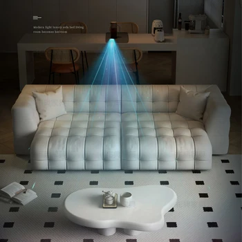 Modern Genuine Leather Convertible Sofa Bed 1