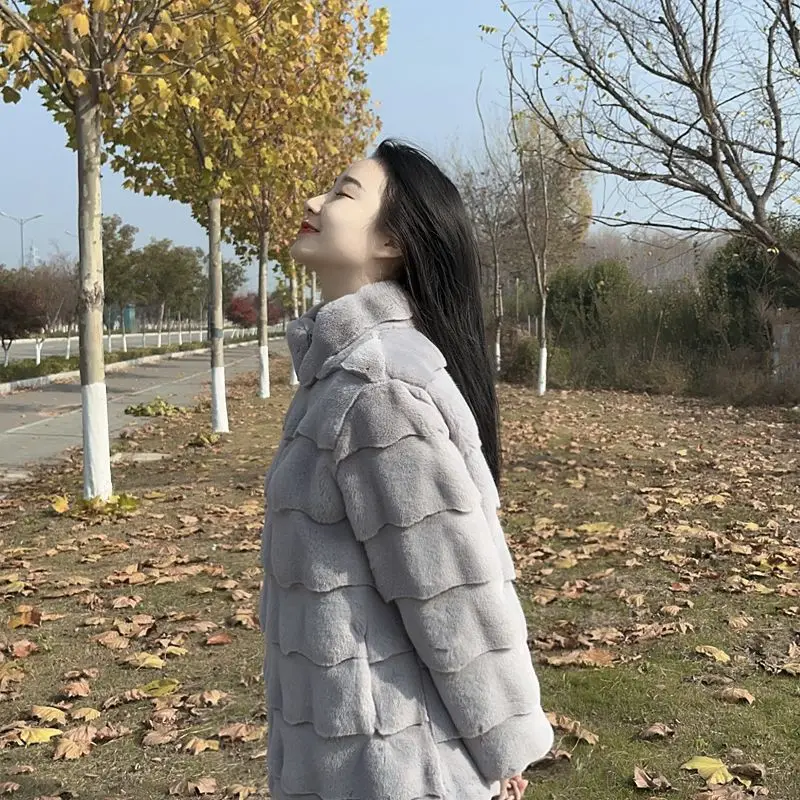 Autumn And Winter Models Lined With Cotton Fur Coat Imitation Mink Hair Korean Version  Small Fragrance Wearing Extrathick Coat