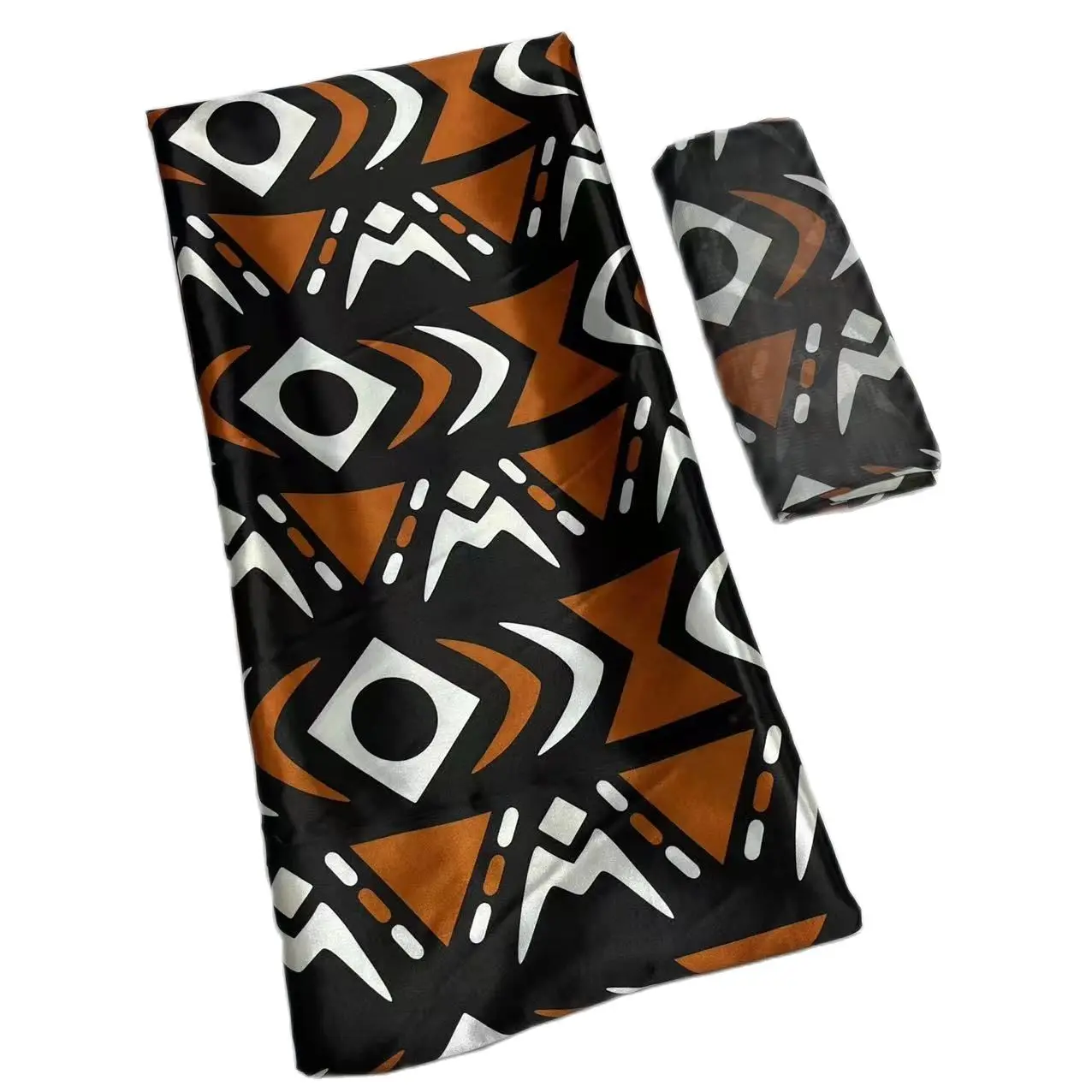 

African Fabric 4+2 Yards Satin Silk And Chiffon Set Nigerian Satin Fabrics For Women Dress