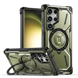 Ultimate Military Grade Protection Magsafe Armor Case with Magnetic Bracket - Galaxy S21 Plus (Green)