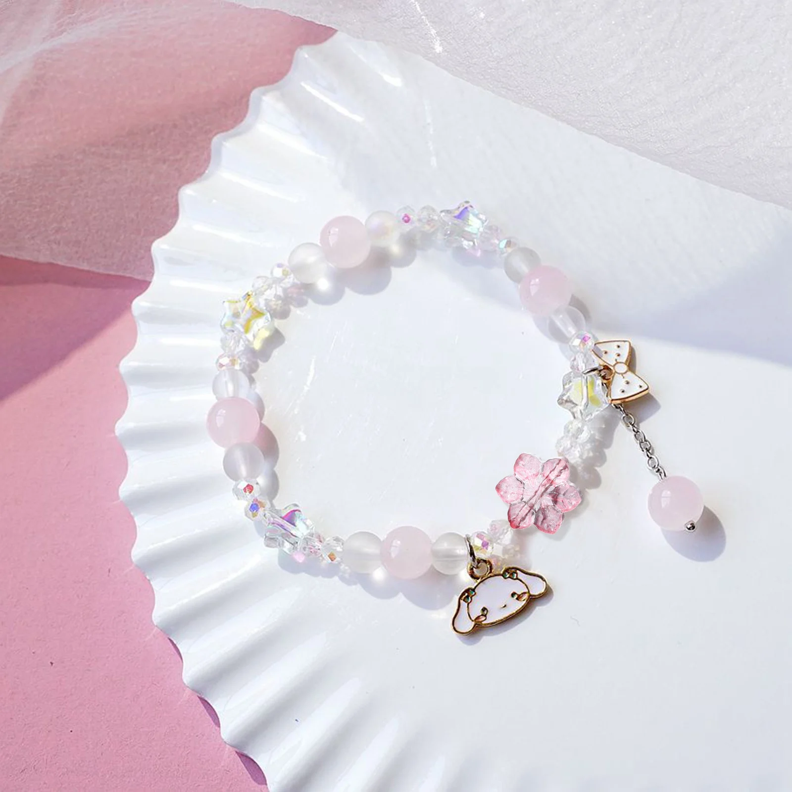 Panda hall 100pcs handgemachte Lampwork Schneeflocke Perlen bunte Winter Schnee glas Spacer Perlen für DIY Weihnachten Schmuck Armband Herstellung – Detail 8