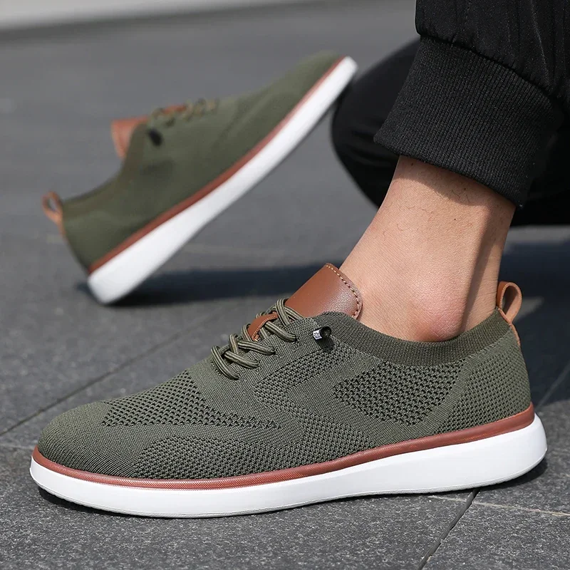 Spring Summer Men's Casual Sneakers Breathable Mesh Anti Slip Affordable Walking Shoes Comfortable Flat Bottomed Men Board Shoes