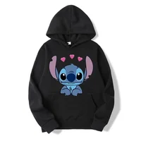Halloween Costumes Women Warm Winter Jacket Women Disney Lilo & Stitch Pattern Sweatshirt Harajuku Style Women Oversized Hoodie 2